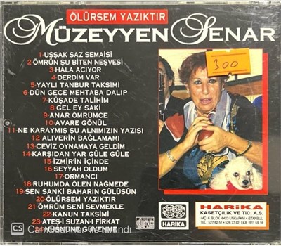 Cd Müzeyyen Senar Ölürsem Yazıktır Sarı Bandrollü Cd