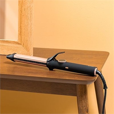 Cecotec Bamba SurfCare Curly Sphere Saç Maşası, 28 mm Seramik ve Turmalin Silindir, Daha Az Elektriklenme, LCD Ekran, 120-210°C, 360° Döner 1,8 m Kablo, Otomatik Kapanma, Soğuk Uç