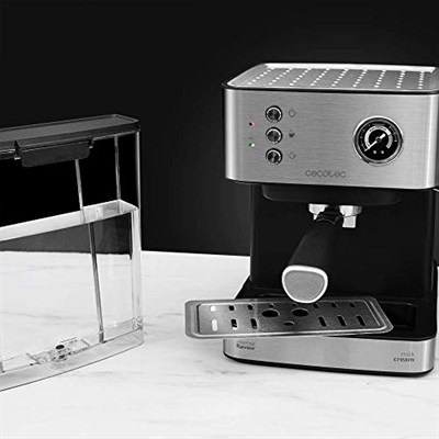 Cecotec Cumbia Power Espresso 20 Barista Aromax kahve makinesi. Güç 2900 W, 2 ısıtma sistemi, 20 bar basınç pompası, manometre, çift çıkış filtresi tutucu ve 2 filtre (profesyonel)