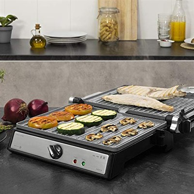 Cecotec Rock´n Grill 2400 ultra hızlı taş kaplama, RockStone 180 derece açıklık ve yüzen üst plaka, 2400 W
