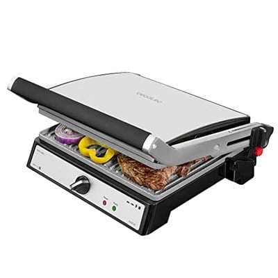 Cecotec Rock´n Grill 2400 ultra hızlı taş kaplama, RockStone 180 derece açıklık ve yüzen üst plaka, 2400 W