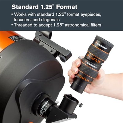 Celestron 93529 X-Cel LX 2X Barlow Lens, 3.18 cm, Siyah
