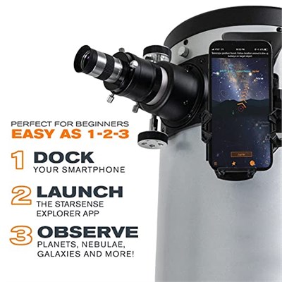 Celestron Explorer 10 İnç Akıllı Telefon Uygulaması Etkin Dobsonian Teleskopu - Seçenekler: StarSense Explorer 10 inç, StarSense Explorer 12 inç
