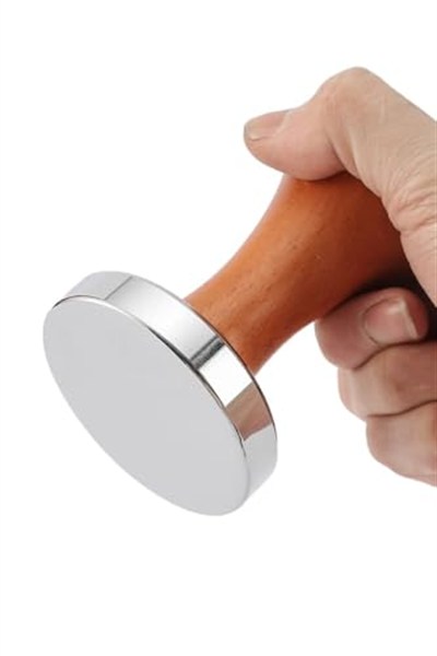 Çelik Ahşap 51 mm Espresso Makinesi Tamperi Barista Ekipmanı mt135