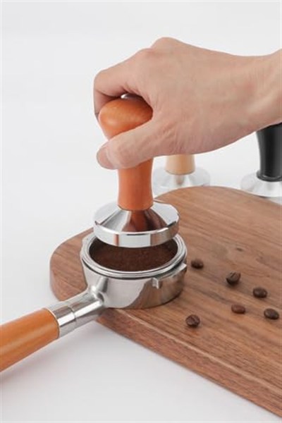 Çelik Ahşap 51 mm Espresso Makinesi Tamperi Barista Ekipmanı mt135