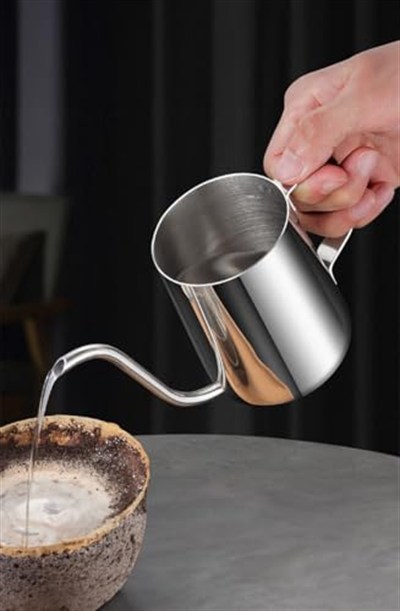 Çelik Ölçekli 350 ml 7 Cup Kahve Demleme ibriği Espresso Sıcak Su ibriği mt116