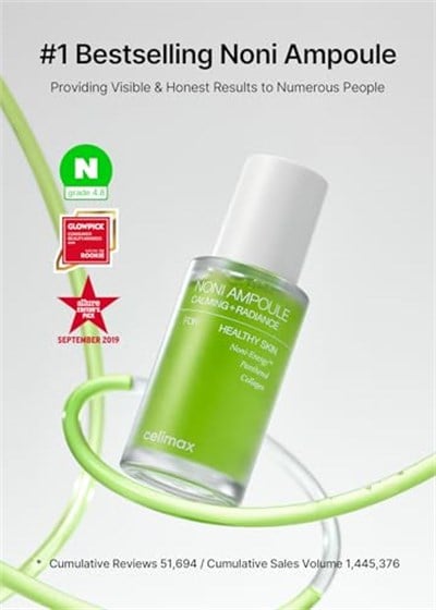 Celimax Celimax Noni II Ampoule Calming + Radiance 30ml / Noni özü İçeren Antioksidan Etkili Yatıştırıcı ve Canlandırıcı Ampul