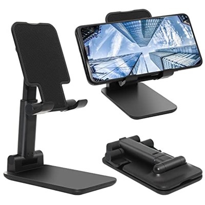 Cep Telefonu Standı, Katlanır Masaüstü Telefon Standı, Açı Yüksekliği Ayarlanabilir Cep Telefonu Tutacağı, Masa, Ofis, Tablet Standı Tüm Telefonlarla Uyumlu 10-25 cm Cep Telefonu/Tablet