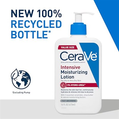 CeraVe Yoğun Nemlendirici Losyon | Hidroüre + Shea Yağı | Kuru Ciltler İçin Vücut Losyonu | Ekstra Kuru Cilt Belirtilerini Giderir | Kaba, Sıkı, Kırmızı ve Kaşıntılı Ciltler İçin Yağlı Olmayan