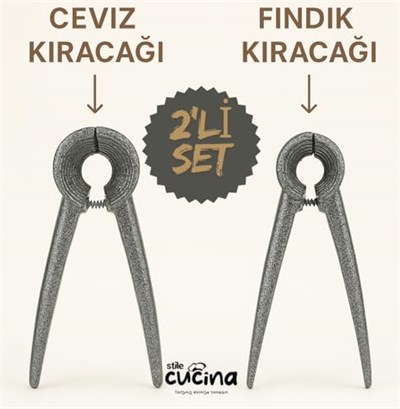 Ceviz ve Fındık Kıracağı Seti – Paslanmaz Çelik, Ergonomik, Profesyonel Kullanıma Uygundur