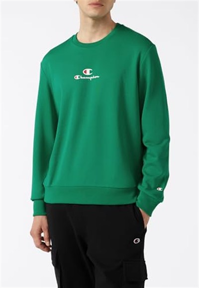Champion Erkek Baskılı Bisiklet Yaka Sweatshirt