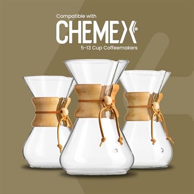 Chemex Kağıt filtre FS-100, kare filtre, 6, 8 ve 10 fincan sürahisi, 100 adet