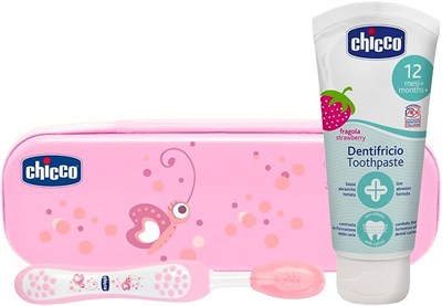 Chicco Bebek Diş Bakım Seti (Pembe)