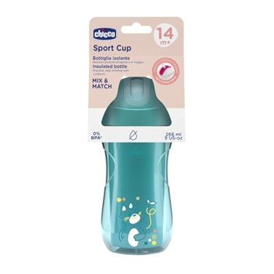 Chicco Spor Bardak Pipetli, 14 Ay+, Açık Mavi