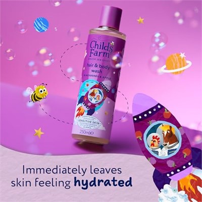 Childs Farm Böğürtlen ve Organik Elma Özlü Çocuk Saç ve Vücut Şampuanı 250ml