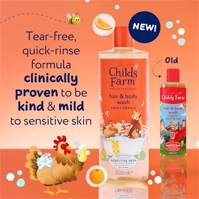 Childs Farm Organik Tatlı Portakal Özlü Çocuk Saç ve Vücut Şampuanı 500ml