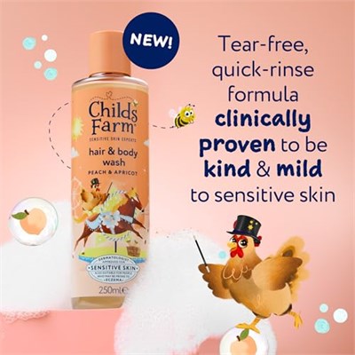 Childs Farm Şeftali ve Kayısı Özlü Çocuk Saç ve Vücut Şampuanı 250 ml