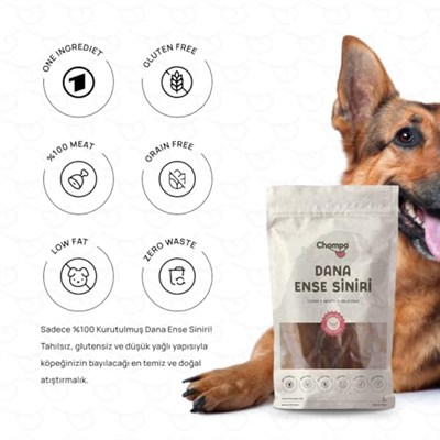 Chompo Dana Ense Siniri 100% Doğal Katkısız Köpek Ödül Maması 100 Gr | Tek İçerik