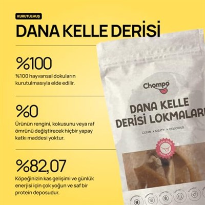 Chompo Dana Kelle Derisi Lokmaları 100% Doğal Katkısız Köpek Ödül Maması 100 Gr