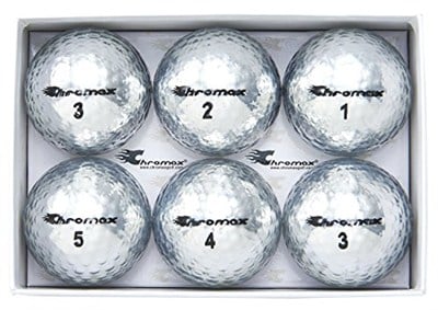 Chromax Golf Topları Metalik M5, Renkli - 6 Adet