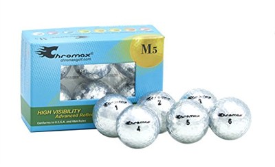 Chromax Golf Topları Metalik M5, Renkli - 6 Adet