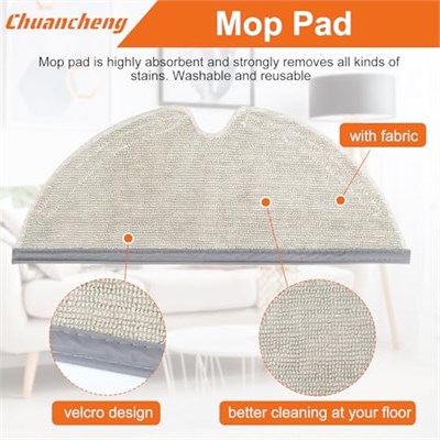 Chuancheng Dreame D9/D9 Max/D9 Max Gen2/D9 Pro/L10 Pro için 17 parçalı aksesuar seti, 1 ana fırça, 6 yan fırça, 4 filtre, 4 silme bezi, 2 temizleme fırçası