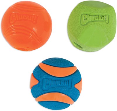 Chuckit! Fetch Medley 3lü Köpek Oyun Topu Seti – Strato Ball, Ultra Squeaker ve Erratic Ball - (M)
