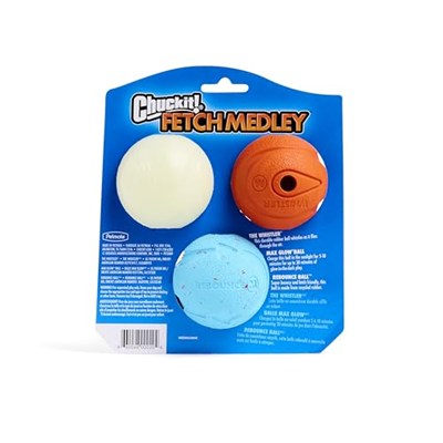 Chuckit Gen 1 Köpek Top Seti, Orta Boy 6.4 cm Çap, Yüksek Sıçrama-Yüzen-Sağlam Top, 3lü Paket