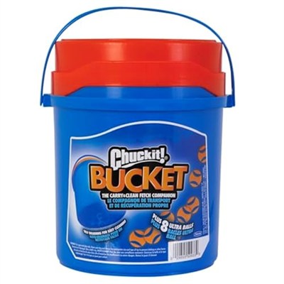 Chuckit! Özel Kova Seti - 8 adet Ultra Ball Medium ve Temizlik Kovası
