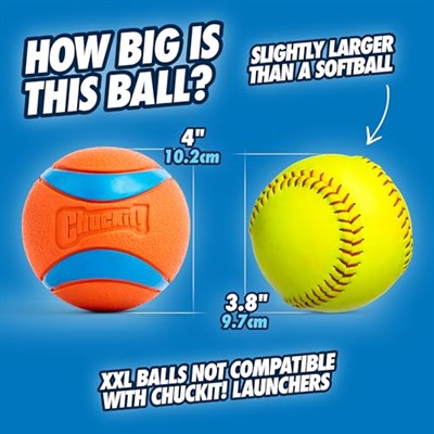 Chuckit! Ultra Ball (XXLarge) - Süper Zıplama ve Suda Yüzme Özelliklerine Sahip, Dayanıklı ve Uzun Ömürlü Doğal Kauçuk Köpek Topu
