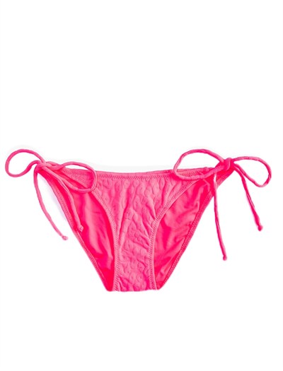 Çiçek Dokulu Bikini Altı Normal Bel Bağlama Detaylı