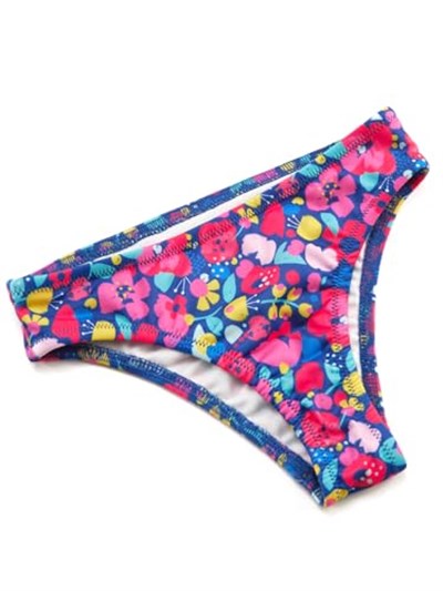 Çiçekli Kedi Kız Çocuk Bikini