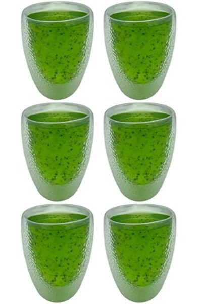 Çift Cidarlı Buzlu Kahve, Latte, Çay Bardağı Seti, 300 ML, 6 Adet, Borosilikat Cam