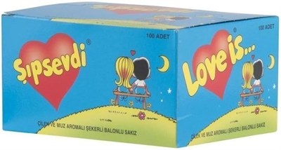 Çilek & Muz Aromali Sakız 100 Lü Kutu
