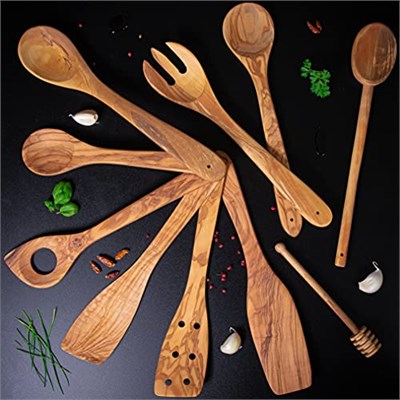 Cilio 182071 Kızartma tenceresi spatula, ahşap, kahverengi, 38 x 7 x 0,5 cm