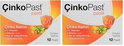 ÇinkoPast Ihlamur & Bal Portakal Aromalı - 12 Pastil 2li paket