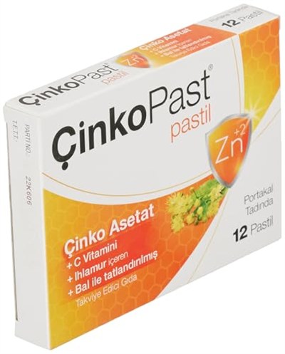 ÇinkoPast Ihlamur & Bal Portakal Aromalı - 12 Pastil 2li paket