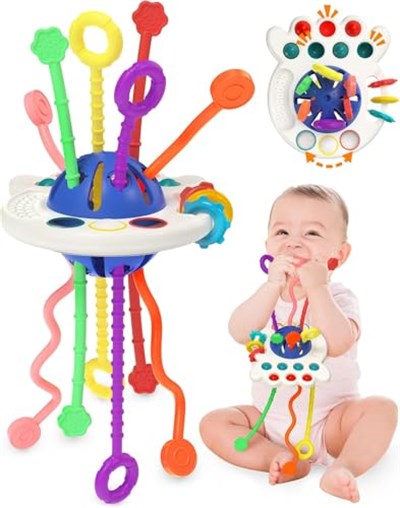 Circle Toys UFO Eğitici Duyusal Aktivite Oyuncağı - 1-3 Yaş Yürümeye Başlayan Çocuklar için Montessori Gelişim Seti