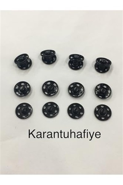 Çıtçıt Metal Siyah 1,5 Cm 8 Li Set