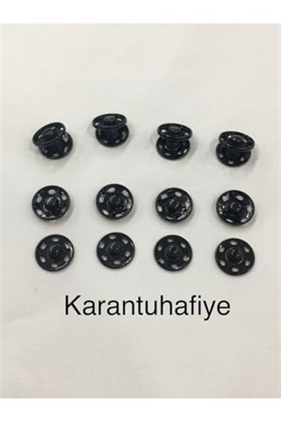 Çıtçıt Metal Siyah 1,5 Cm 8 Li Set