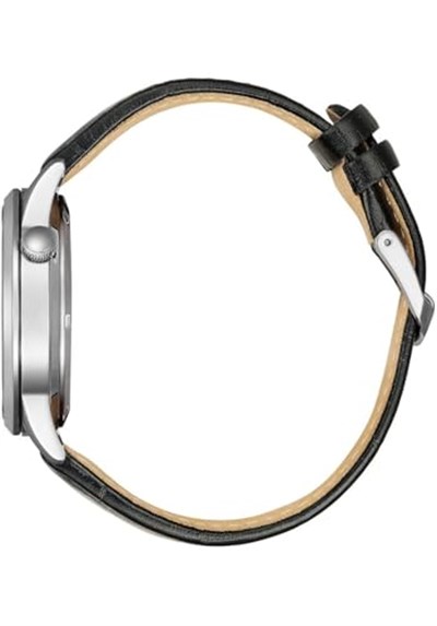 CITIZEN Erkek Analog Otomatik Saat Deri Kayışlı NH9131-14E, Siyah, Ölçü Birimi, Kayış