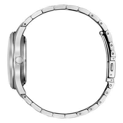 Citizen Erkekler 40.2 mm Otomatik Sarı Kadran Paslanmaz Çelik Analog Saat, gümüş, bileklik