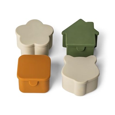 Citron Citron 4lü Silikon Beslenme Kutusu Düzenleyicileri - Grey/Green/Caramel 1061008