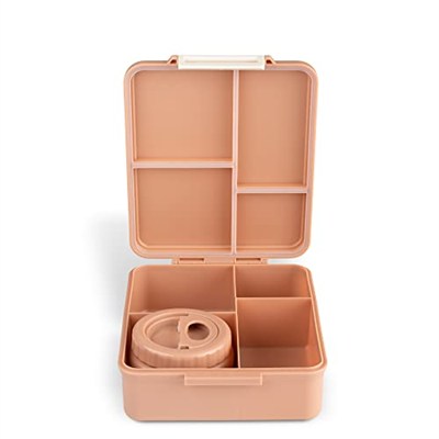 Citron Citron Grand Beslenme Kutusu Seti - 4 Bölmeli, Sosluk ve Çelik Kavanozlu - Blush Pink 1196489