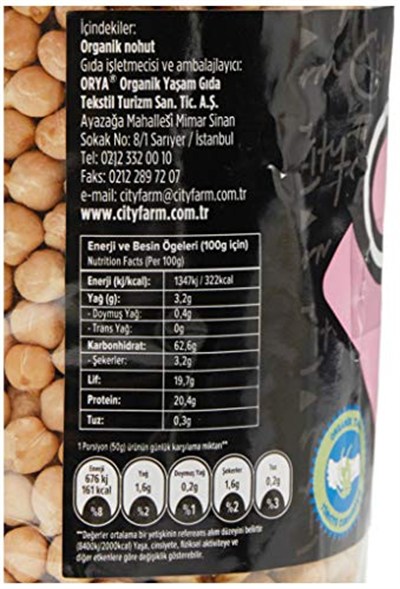 CityFarm Organik Nohut - 1000 Gr