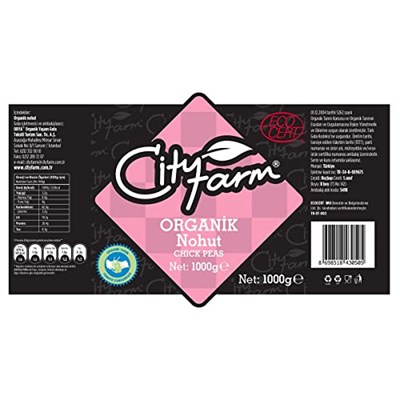 CityFarm Organik Nohut - 1000 Gr
