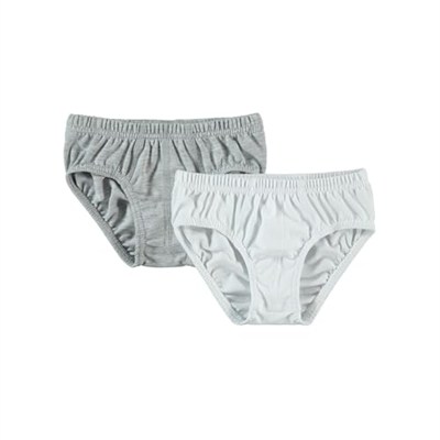 Civil Boys Erkek Çocuk 2li Külot Set 2-10 Yaş Gri-Beyaz