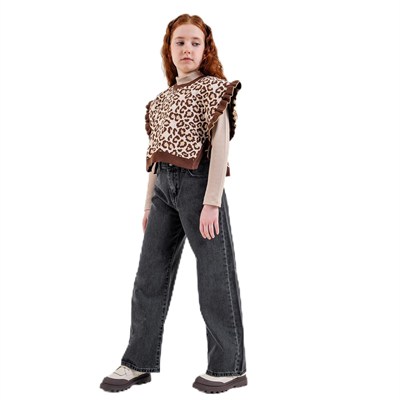 Civil Girls Kız Çocuk Pantolon 6-9 Yaş Füme