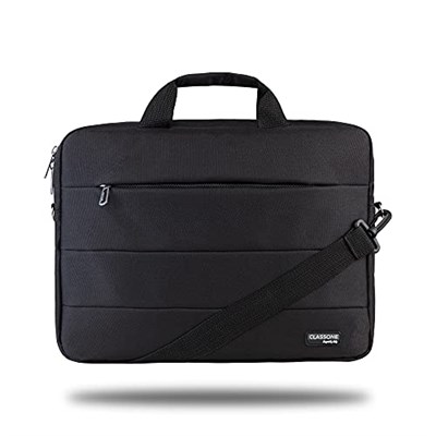 Classone Romeo Serisi TL2000 15.6 inch Uyumlu Su Geçirmez Kumaş, Notebook, Laptop , El Çantası- Siyah