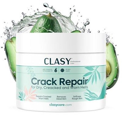 CLASYCARE Topuk Çatlağı Kremi – Kuru ve Çatlamış Topuklar için – E Vitamini ve Avokado Yağlı Topuk Kremi – Nasır, Sert ve Ölü Deriler için Nemlendirici Ayak Bakım Kremi – 100 ml